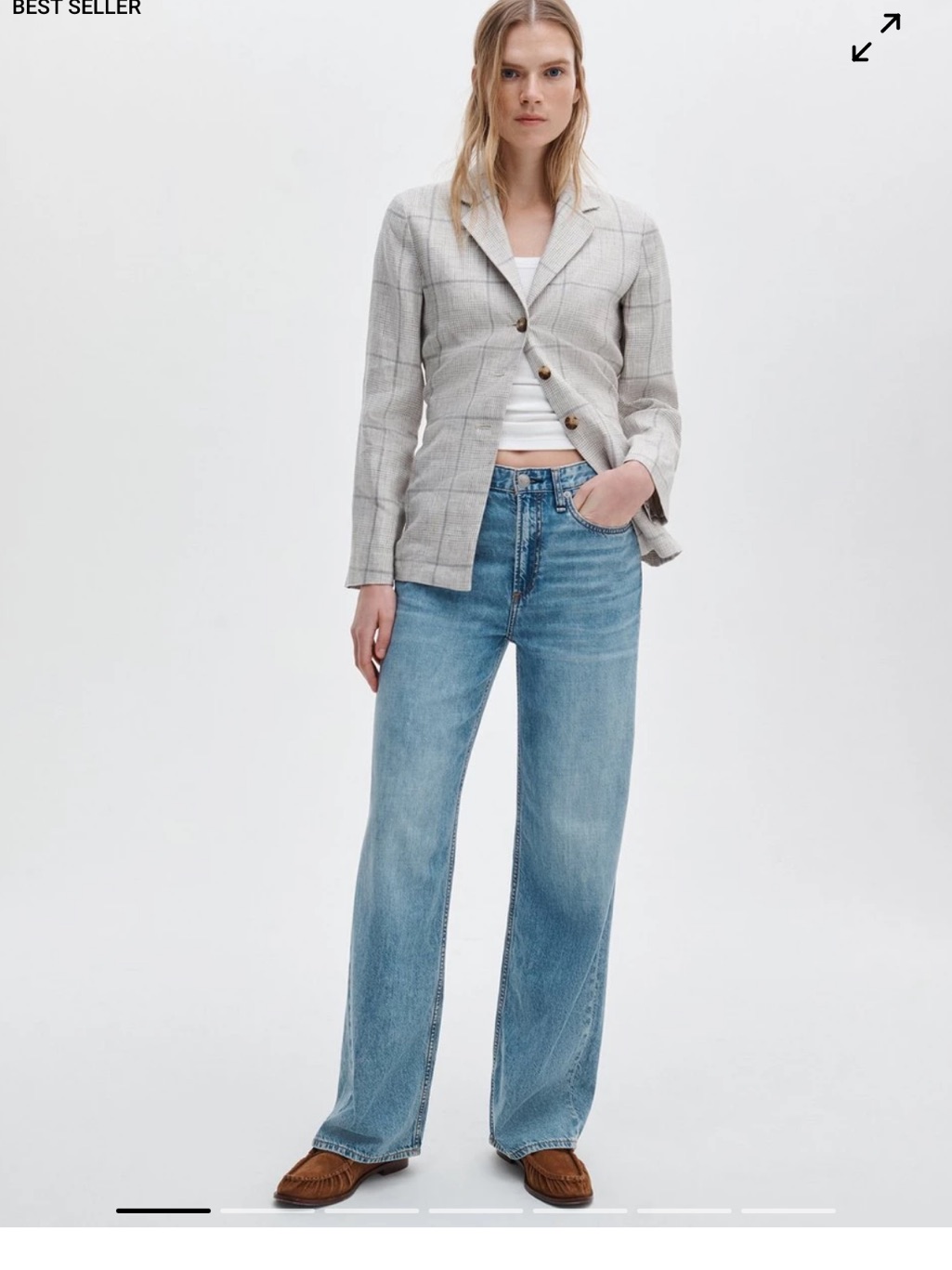 Rag&Bone Logan Wide-Leg Jean Featherweight In Audrey Blue 26 Size New W Tags